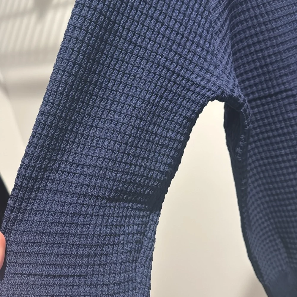 NWT Blue Button Down Sweater - Picture 3 of 3